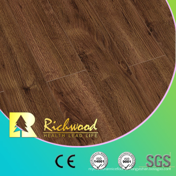 Atacado 12.3mm E0 AC4 Nogueira V-Grooved Piso De Madeira Laminado À Prova D &#39;Água